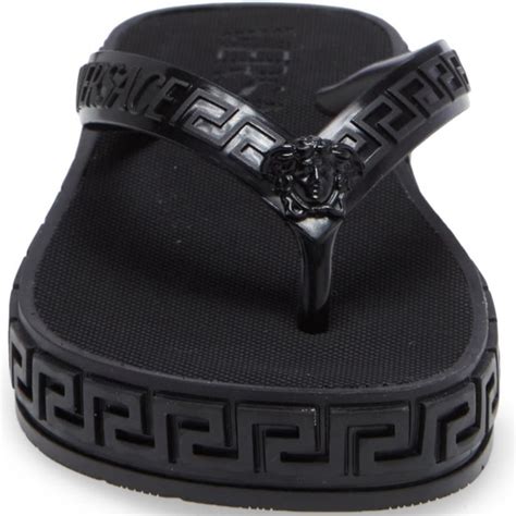 buy versace slides|versace greca embossed flip flops.